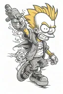 Bart Simpson tattoo design idea