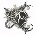 arabic calligraphy tattoo design idea