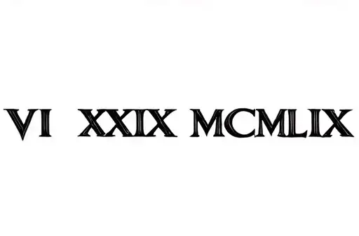 "VII XXIX MCMLIX" tattoo design idea