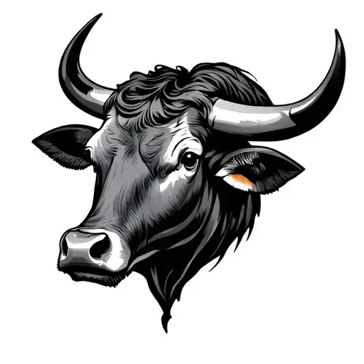 bull head tattoo design idea