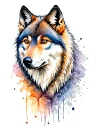 wolf tattoo design idea