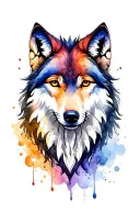 wolf tattoo design idea