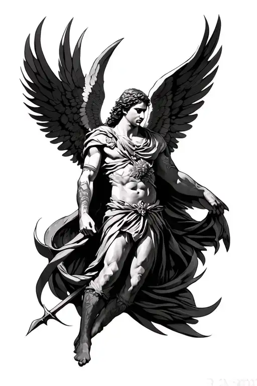 Raphael Archangel tattoo design idea