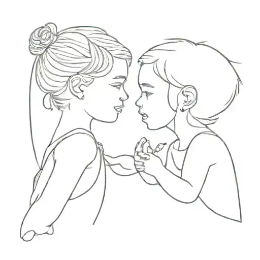 daughters Ella and chloe tattoo design idea