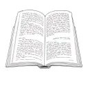open book pages tattoo design idea