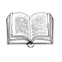 open book pages tattoo design idea