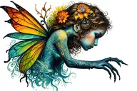 Fairy dark very complex confusing tattoo design inspired enchanted forest  giant tattoo  tattoo design idea