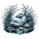 Aquarium tattoo design idea