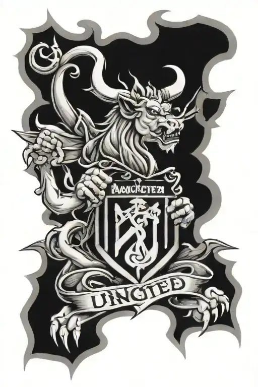 manchester united devil tattoo design idea