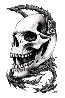 Rex skull tattoo design idea