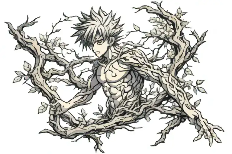 tree branches tattoo design idea