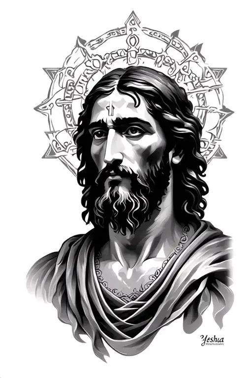 Yeshua Adonai tattoo design idea