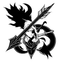 an arrow like avatar the last airbender tattoo design idea