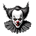 Evil Clown tattoo design idea