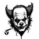 Evil Clown tattoo design idea
