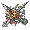 ukrainian trident tattoo design idea