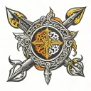 ukrainian trident tattoo design idea