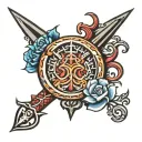 ukrainian trident tattoo design idea