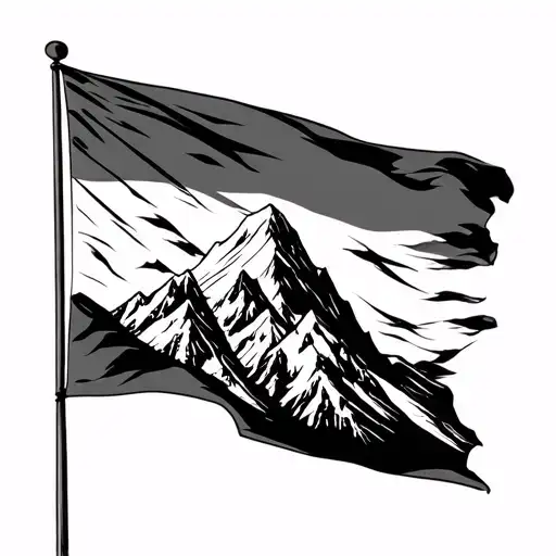 anime nepal flag one piece gojo satoru mt everest love tattoo design idea