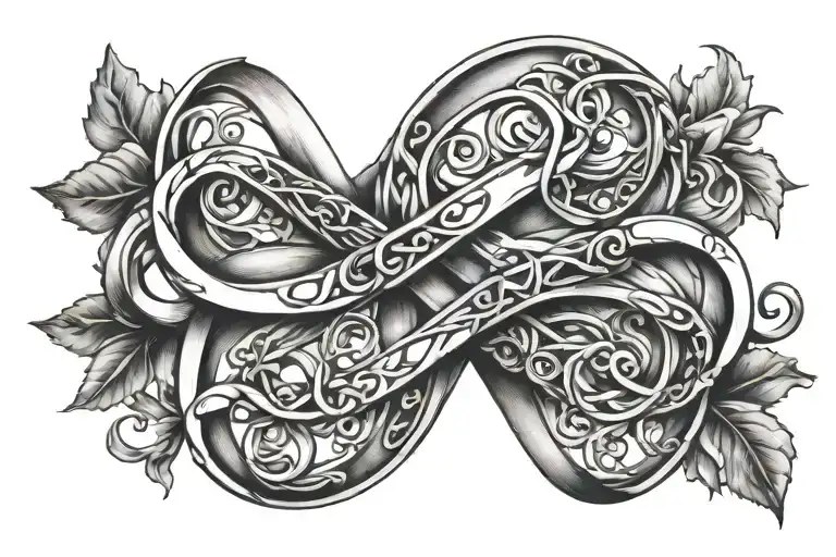 infinity symbol - names intertwined, Candice Aimee Brock tattoo design idea