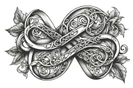 infinity symbol - names intertwined, Candice Aimee Brock tattoo design idea