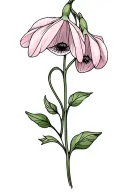 snowdrop, rose, poppy, cross tattoo design idea