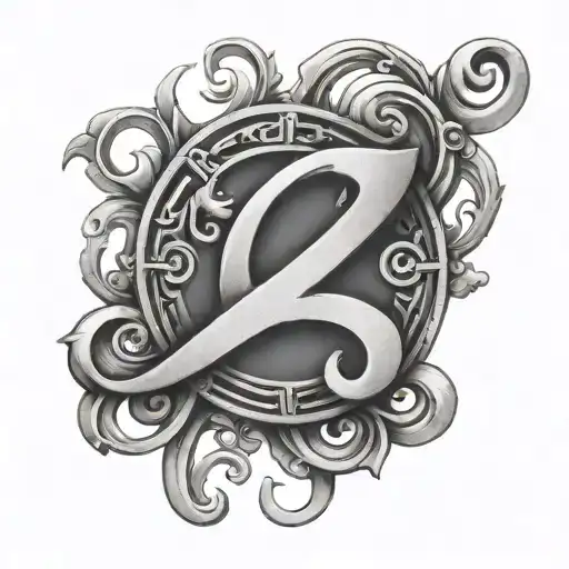 roman number 4-29 with initals j f and infinity symbol tattoo design idea