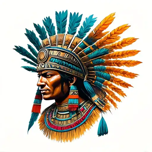 Mayan warrior tattoo design idea