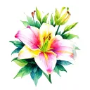 Daylily tattoo design idea