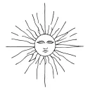 empathy sun tattoo design idea