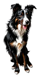 border collie tattoo design idea