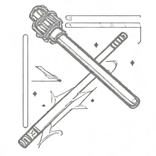 light saber with a semi colon tattoo design idea