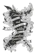 Coordinates Quote "Eventually everything connects" tattoo design idea