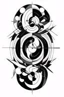 deconstruct, psychedelic, lost in time, sadness tattoo design idea