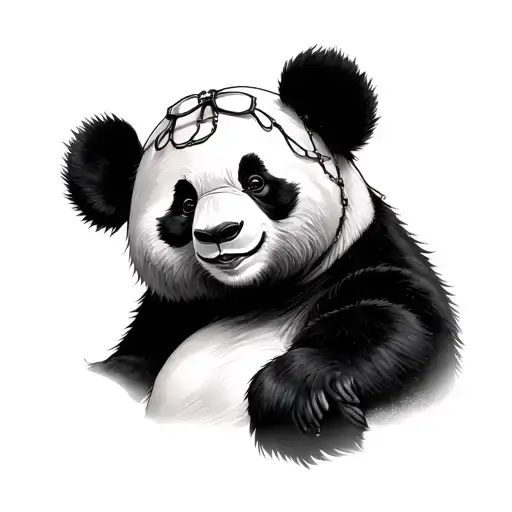 Woman Panda Roux Anthropomorphism tattoo design idea