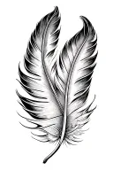 infinity feather tattoo design idea