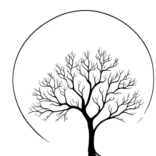 tree with dna-strand trunk symbolizing life tattoo design idea