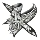 XO on neck tattoo design idea