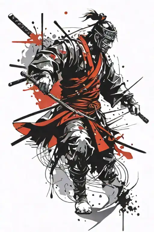samurai warrior tattoo design idea