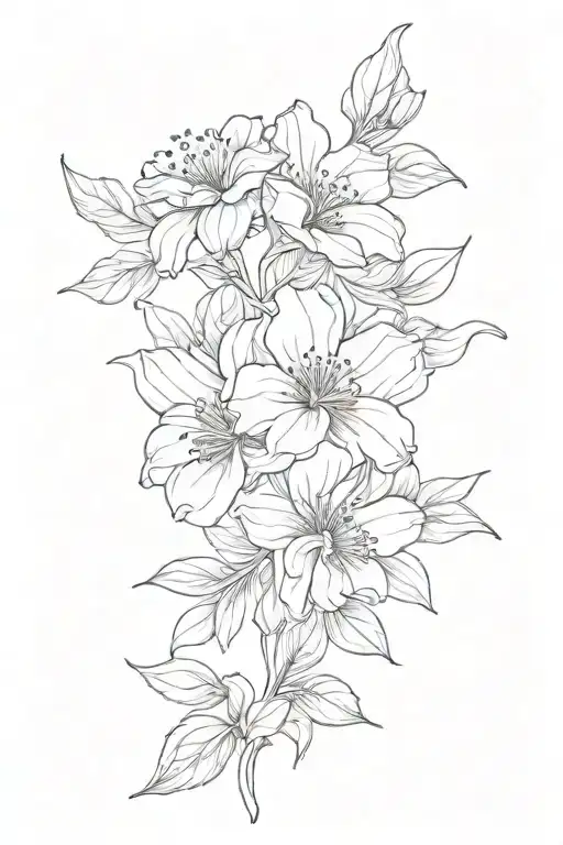 cosmo flowers tattoo design idea