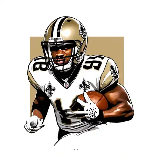 504 New Orleans Saints football player tattoo design idea