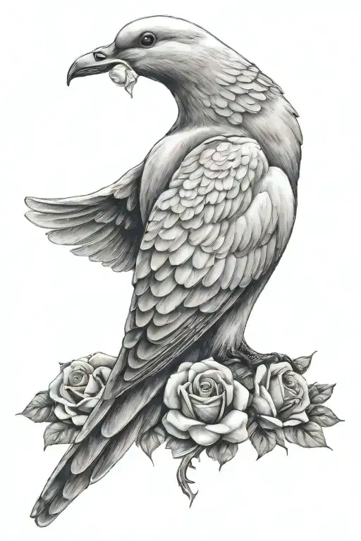 memorial for mom tribute dove tattoo design idea