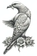 memorial for mom tribute dove tattoo design idea