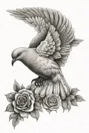 memorial for mom tribute dove tattoo design idea