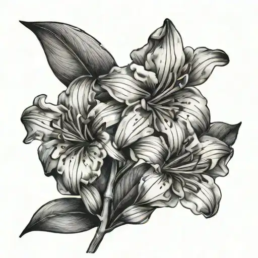 Peruvian Lily tattoo design idea
