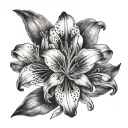 Peruvian Lily tattoo design idea