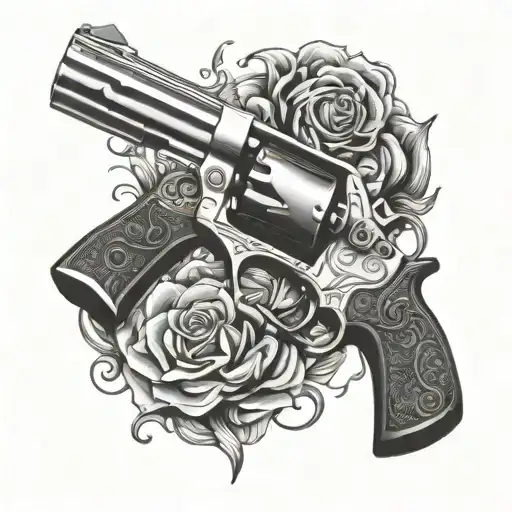 smith and Wesson gun tattoo design idea