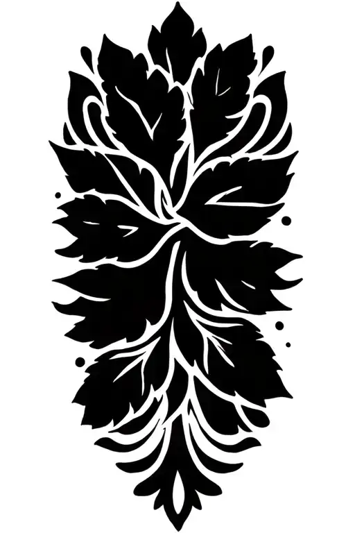 Bougainvillea Guam seal tattoo design idea