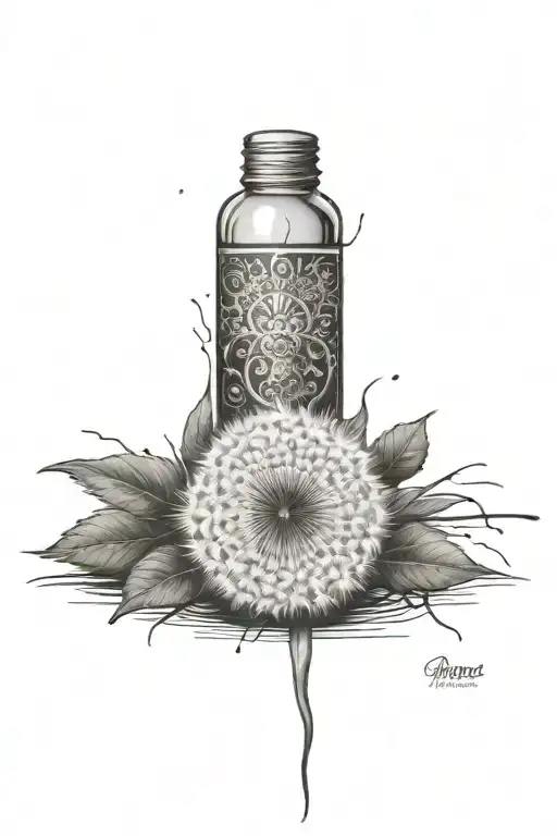 Dandelion tattoo design idea