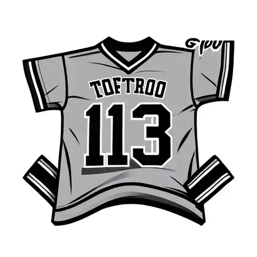 jersey with the number 13 tattoo design idea